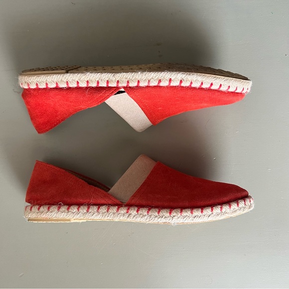 Miz Mooz Cherie Red Suede Leather Slip On Espadrille Flats 38 EU 7 US - Picture 3 of 10